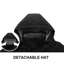 Load image into Gallery viewer, USB Heating Hooded 8 Zone Heated Men Jackets Waterproof Outdoor Coat Windbreaker