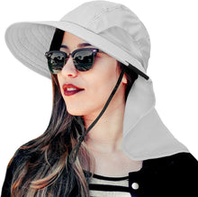 Load image into Gallery viewer, Wide Brim Sun Hat with Neck Flap