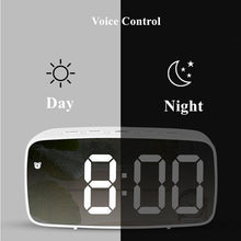 Load image into Gallery viewer, Mirror Alarm Clock LED Digital Clock