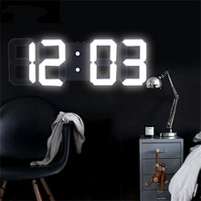 Load image into Gallery viewer, 3D Large LED Digital Wall Clock Date Time Celsius Nightlight