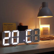 Load image into Gallery viewer, 3D Large LED Digital Wall Clock Date Time Celsius Nightlight
