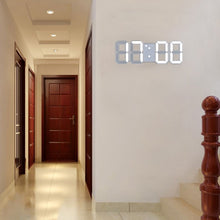 Load image into Gallery viewer, 3D Large LED Digital Wall Clock Date Time Celsius Nightlight