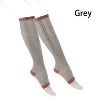 Load image into Gallery viewer, 2 Pair Open Toe Thin Anti-Fatigue Stretchy Sox High Socks