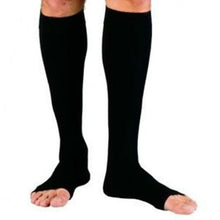 Load image into Gallery viewer, 2 Pair Open Toe Thin Anti-Fatigue Stretchy Sox High Socks