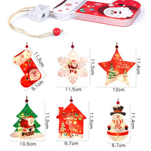 Load image into Gallery viewer, 6 Pack Warm White Light Christmas Tree Pendants Tree Pendants