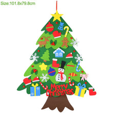 Load image into Gallery viewer, 32 Pcs DIY Ornaments Felt Christmas Tree With LED Light