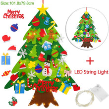 Load image into Gallery viewer, 32 Pcs DIY Ornaments Felt Christmas Tree With LED Light