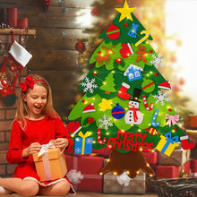 Load image into Gallery viewer, 32 Pcs DIY Ornaments Felt Christmas Tree With LED Light
