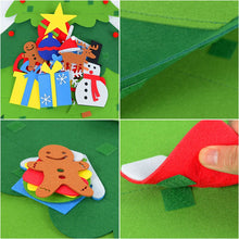 Load image into Gallery viewer, 32 Pcs DIY Ornaments Felt Christmas Tree With LED Light