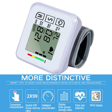 Load image into Gallery viewer, LCD Digital Wrist Blood Pressure Monitor