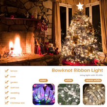 Load image into Gallery viewer, 40 LED 4m Copper Wire Ribbon Bows Lights