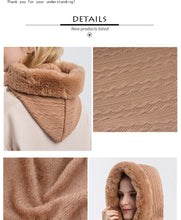 Load image into Gallery viewer, Winter Fur Cap Mask Set Hooded for Women