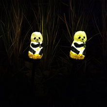 Load image into Gallery viewer, Solar Lamp Outdoor Panda Figurine Sunlight Garden Statue Lawn Light