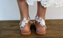 Load image into Gallery viewer, Women's Lace Flat Heel Open Toe Sandals