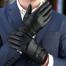 Load image into Gallery viewer, Male Autumn Winter PU Leather Gloves