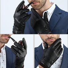 Load image into Gallery viewer, Male Autumn Winter PU Leather Gloves
