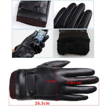 Load image into Gallery viewer, Male Autumn Winter PU Leather Gloves