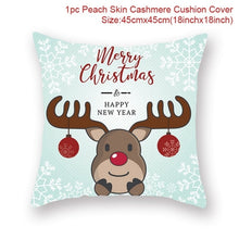 Load image into Gallery viewer, Santa Claus Elk Christmas Decoration Cushion Cover