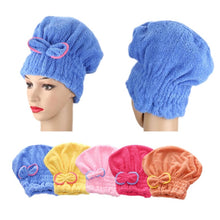 Load image into Gallery viewer, 2Pcs Microfibre Quick Hair Drying Bath Hat