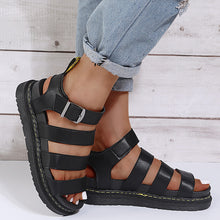Load image into Gallery viewer, Casual Beach Shoes Platform Flat Martin Sandals