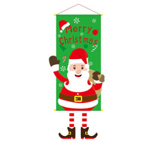Load image into Gallery viewer, Merry Christmas Ornament Santa Claus Banner Flag Door Window Hanging Xmas Decor