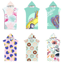 Load image into Gallery viewer, Hooded Bath Towel Microfiber Draped Cape Beach Quick Drying Bathrobe