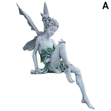 Load image into Gallery viewer, Resin handicraft flower fairy garden ornament Turek sitting demon statue