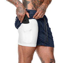 Load image into Gallery viewer, Men Sportswear Double-deck Running Shorts