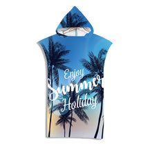 Load image into Gallery viewer, Hooded Bath Towel Microfiber Draped Cape Beach Quick Drying Bathrobe