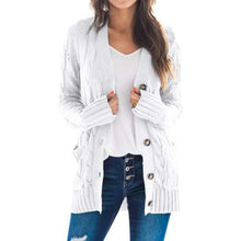 Load image into Gallery viewer, Women’s Long Sleeve Open Front Knitted Cardigan Sweater