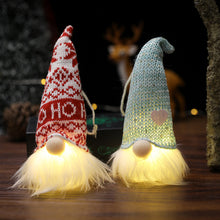 Load image into Gallery viewer, Christmas Forest old man with light pendant faceless doll