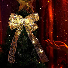 Load image into Gallery viewer, Christmas Decoration Bow Ribbon String Lights