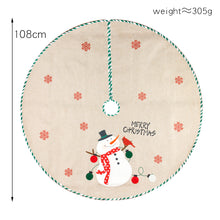 Load image into Gallery viewer, Santa Claus Snowman Christmas Tree Skirt