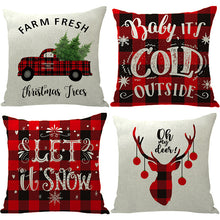 Load image into Gallery viewer, 4 Pcs 45x45cm/18x18inch Christmas Pillow Cover Cushion Cover