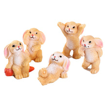 Load image into Gallery viewer, 5 Pcs Mini Cute Rabbit Model Craft Gift Bonsai Decor