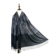 Load image into Gallery viewer, Musical note rayon jacquard scarf