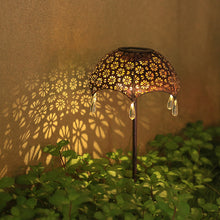 Load image into Gallery viewer, Solar LED Ground Plug Iron Umbrella Garden Landscape Decorative Light
