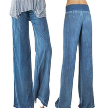 Load image into Gallery viewer, Ladies High Elastic Waist Pantalon Femme Solid Casual Loose Long Trousers