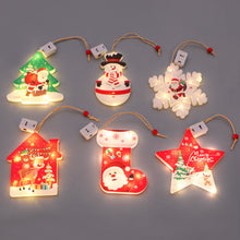 Load image into Gallery viewer, 6 Pack Warm White Light Christmas Tree Pendants Tree Pendants