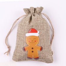 Load image into Gallery viewer, 10Pcs Jute Bags Christmas Gift Drawstring Pouch