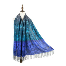 Load image into Gallery viewer, Musical note rayon jacquard scarf
