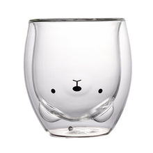 Load image into Gallery viewer, 250ml Cute Animal Glass Cup Creative Double-layer Water Glass