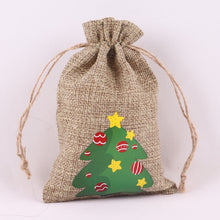 Load image into Gallery viewer, 10Pcs Jute Bags Christmas Gift Drawstring Pouch