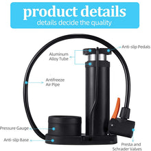Load image into Gallery viewer, Portable bicycle motorcycle car family pedal air pump