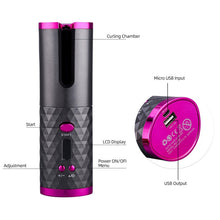 Load image into Gallery viewer, Rechargeable Automatic hair curling iron electric