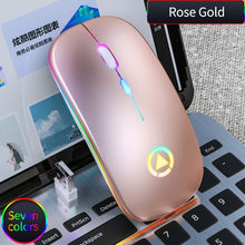 Load image into Gallery viewer, Ultra-thin LED Colorful Lights Rechargeable Mouse