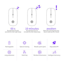Load image into Gallery viewer, Ultra-thin LED Colorful Lights Rechargeable Mouse