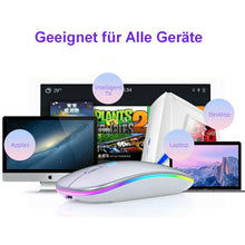 Load image into Gallery viewer, Ultra-thin LED Colorful Lights Rechargeable Mouse