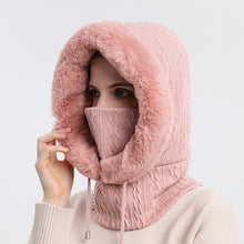 Load image into Gallery viewer, Winter Fur Cap Mask Set Hooded for Women