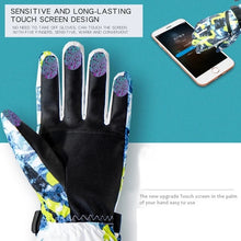 Load image into Gallery viewer, Unisex PU Leather Non-slip Touch Screen Waterproof Motorcycle Cycling Fleece Warm Snow Gloves